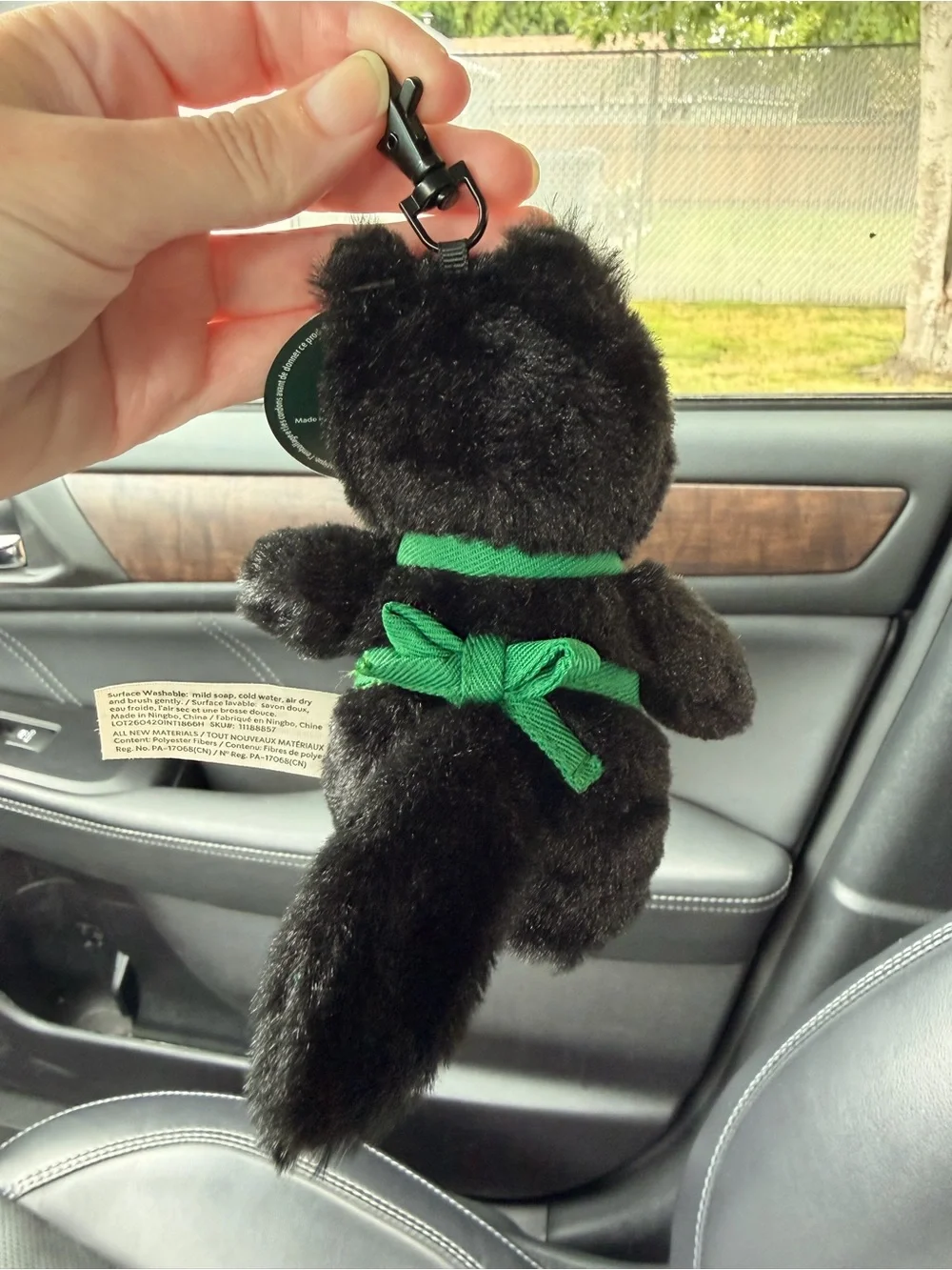 Starbucks Black Cat Bear Bag Charm Keychain Halloween 2026